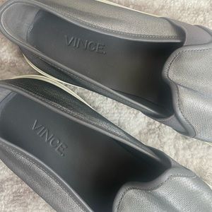 Silver Vince slide on sneakers